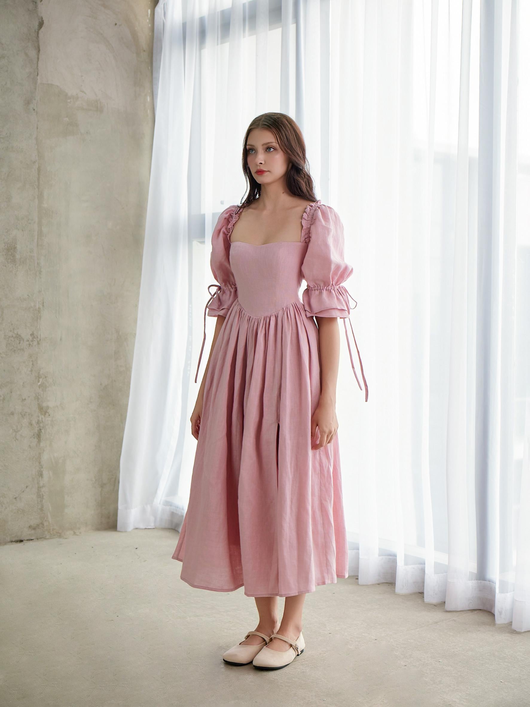 chinese dress ladies Amal Lace-Up Corset Maxi Dress in Lilac main image 0