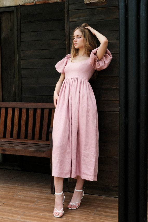 women's dusty pink dress All Eyes On You Pink Dress (Dusty Pink) – FashionBaw™ main image 1