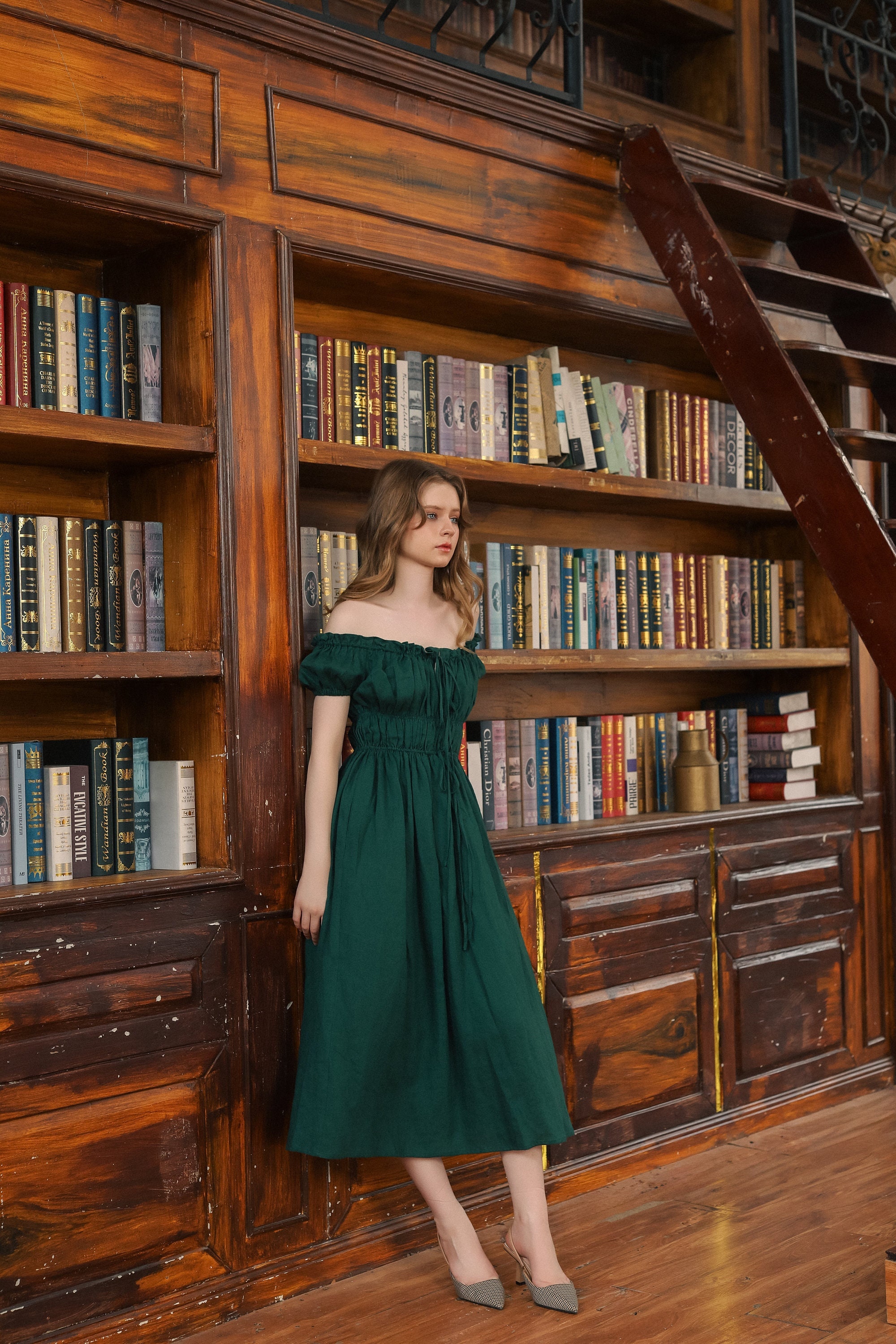 Green Milkmaid Dress - Etsy