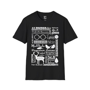 Wizard Spells, Wizard School, Fantasy, Magic, Unisex Softstyle T-Shirt
