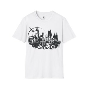 Wizard Castle, Wizard School, Fantasy, Magic, Unisex Softstyle T-Shirt