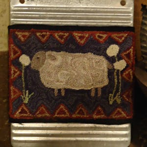 PUNCH NEEDLE Sheep In The Dandelions E-Pattern