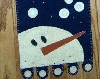 PENNIES FROM HEAVEN Snowman Penny Rug Applique Digital Pattern
