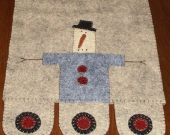 TALL SNOWMAN Penny Rug Applique Digital Pattern