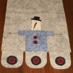 TALL SNOWMAN Penny Rug Applikation Digitales Muster