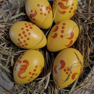 YELLOWWARE PAINTED EGGS