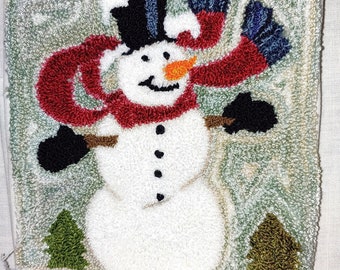 JOLLY SNOWMAN Punch Needle Digital Pattern