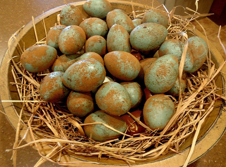 ROBINS EGG BLUE Painted Eggs image 1