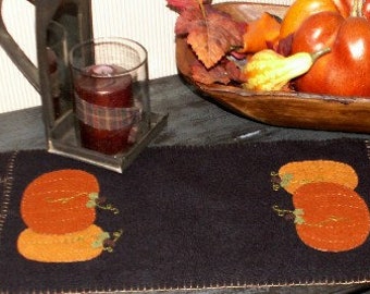 PUMPKIN RUNNER Penny Rug Applique Digital Pattern