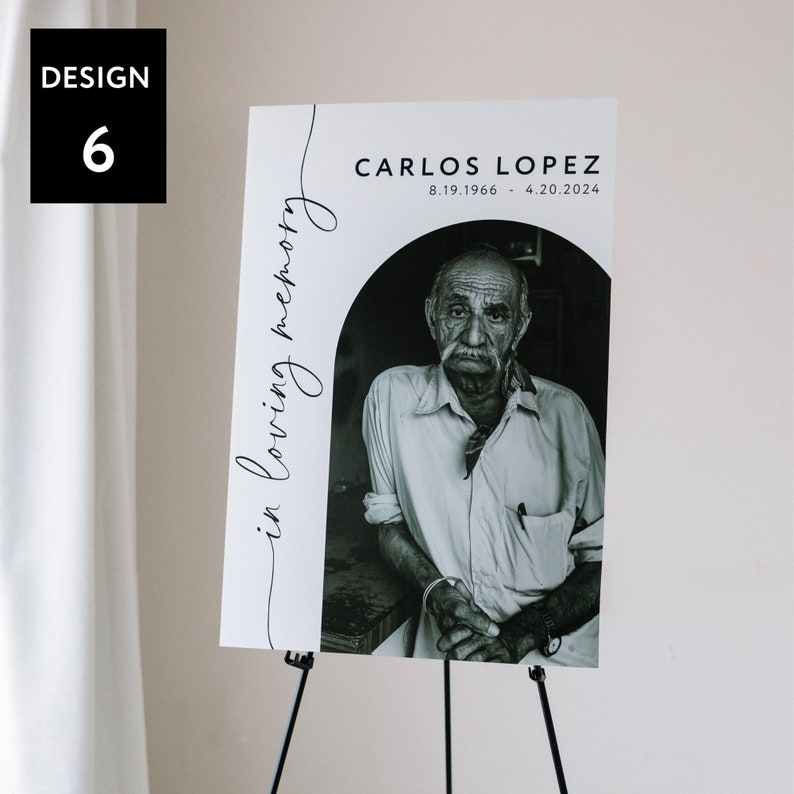 May include: A black and white photo of a man in a white shirt, with the text "CARLOS LOPEZ 8.19.1966 - 4.20.2024" and "in loving memory" on a white background.