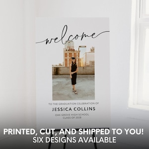 Minimal Modern Graduation Party Welcome Sign