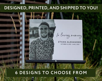 Custom Celebration of Life Welcome Sign | Memorial Photo Sign