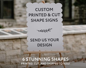 Custom Printed Foam Board Signs | Scalloped, Wavy, Curvy, Pill & More Shapes