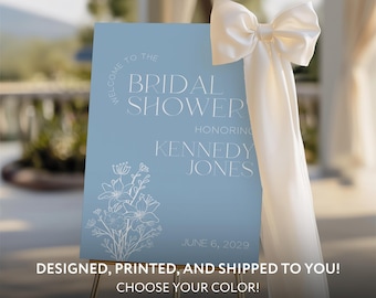 Colorful Floral Elegant Bridal Shower Party Welcome Sign Modern Elegant Foam Board Sign Colorful Poster Durable Engagement Sign Elopement