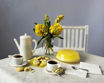 Dollhouse Miniature Kitchen Ceramic 6 Yellow Teapot Coffee Charms Supply 4230