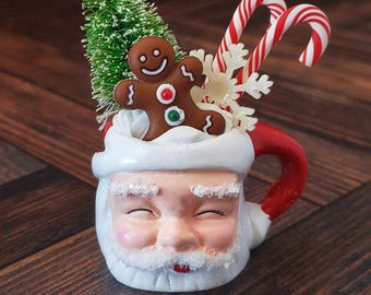 1:6 Scale Miniature Christmas SANTA Table Accent for the Holiays - Realistic Miniature Decor for Fashion Dolls and Action Figures