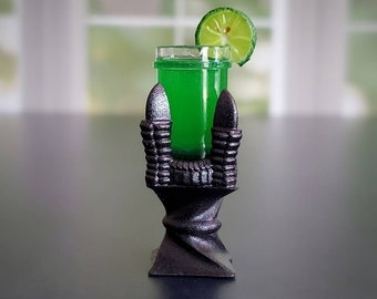 1:6 Scale Miniature Halloween DRAGON's CLAW Cocktail with Removable Cup - Realistic Mini Drinks for Fashion Dolls and Action Figures
