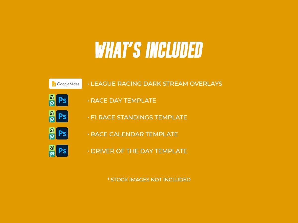 Ultimate Dark Racing Stream and Template Bundle F1 Overlays, Standings ...