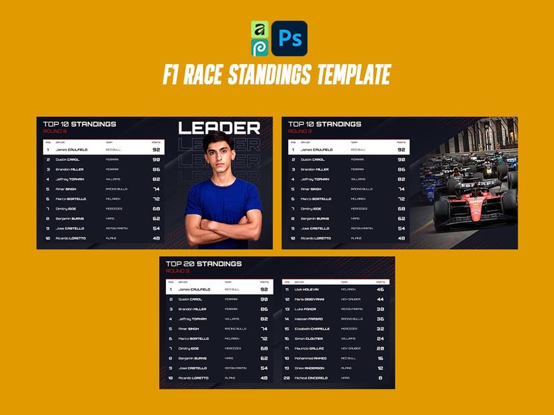 Ultimate Dark Racing Stream and Template Bundle F1 Overlays, Standings ...