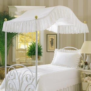 Canopy Bed Fabric Top Twin Size Choose from a Variety of Fantasy Eyelet Design Fabric Colors