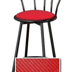 Bar Stools Black Metal Counter height 24&quot; or 29&quot; Commercial Vinyl Cushion 360 Swivel Barstools Chairs w Backrests and Footrest New Style!