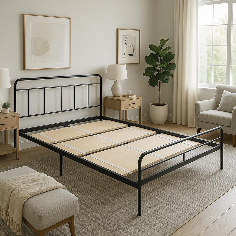 Queen Bed Slat Strong 3/4" Birch Plywood Platform Bunkie Board For Specialty Mattresses-Meets Mfr. Warranties-Custom Width w/ Strong Strap image 9