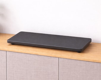 TV Stand Rotating For TV, Sound Bar and Speakers! - Swivel Custom Size Wood Swivel Lazy Susan Black Vinyl