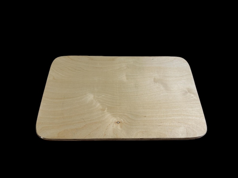 TV Stand Rotating Rectangular Turntable Done in a Natural Birch Plywood ...