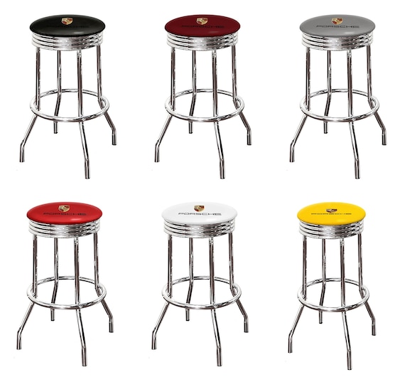 Porsche Themed Bar Stool 24 or 29 Retro Style Etsy