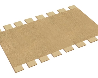 Antique 3/4 Bed Slats Full Size Custom Width Support Platform Boards - Jute Burlap or Black