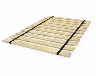 Heavy Duty Hardwood Queen Bed Slats Poplar Replacement Bed Slats Strong Mattress Support – Solid Wood Bed Support Closely Spaced–Made in USA
