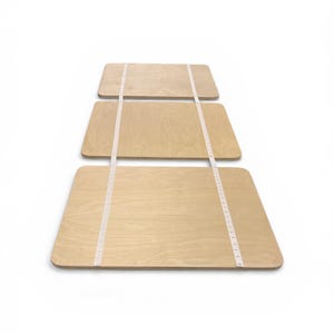 Full Bed Slat Strong 5/8" Birch Plywood Platform Bunkie Board Use w/ Specialty Mattresses-Meets Mfr.  Warranties-Custom Width w/Strong Strap