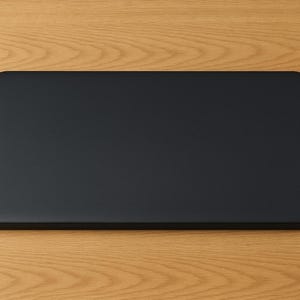 TV Stand Rotating Rectangular Turntable Covered in a Black Colored Vinyl - Custom Size Wood Swivel Lazy Susan