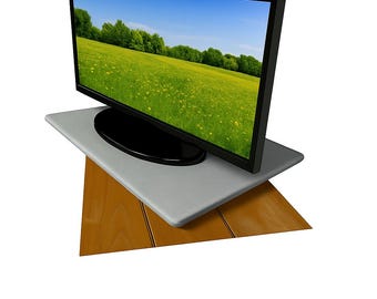 Rotating TV Stand Turntable – Custom Size Vinyl Colors with Swivel Base