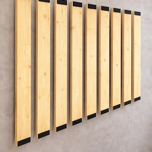 Full Double Size Replacement Bed Slats 9 pc  for Broken Boards w Hook and Loop- Custom Width / Mattress Support- Closely Spaced