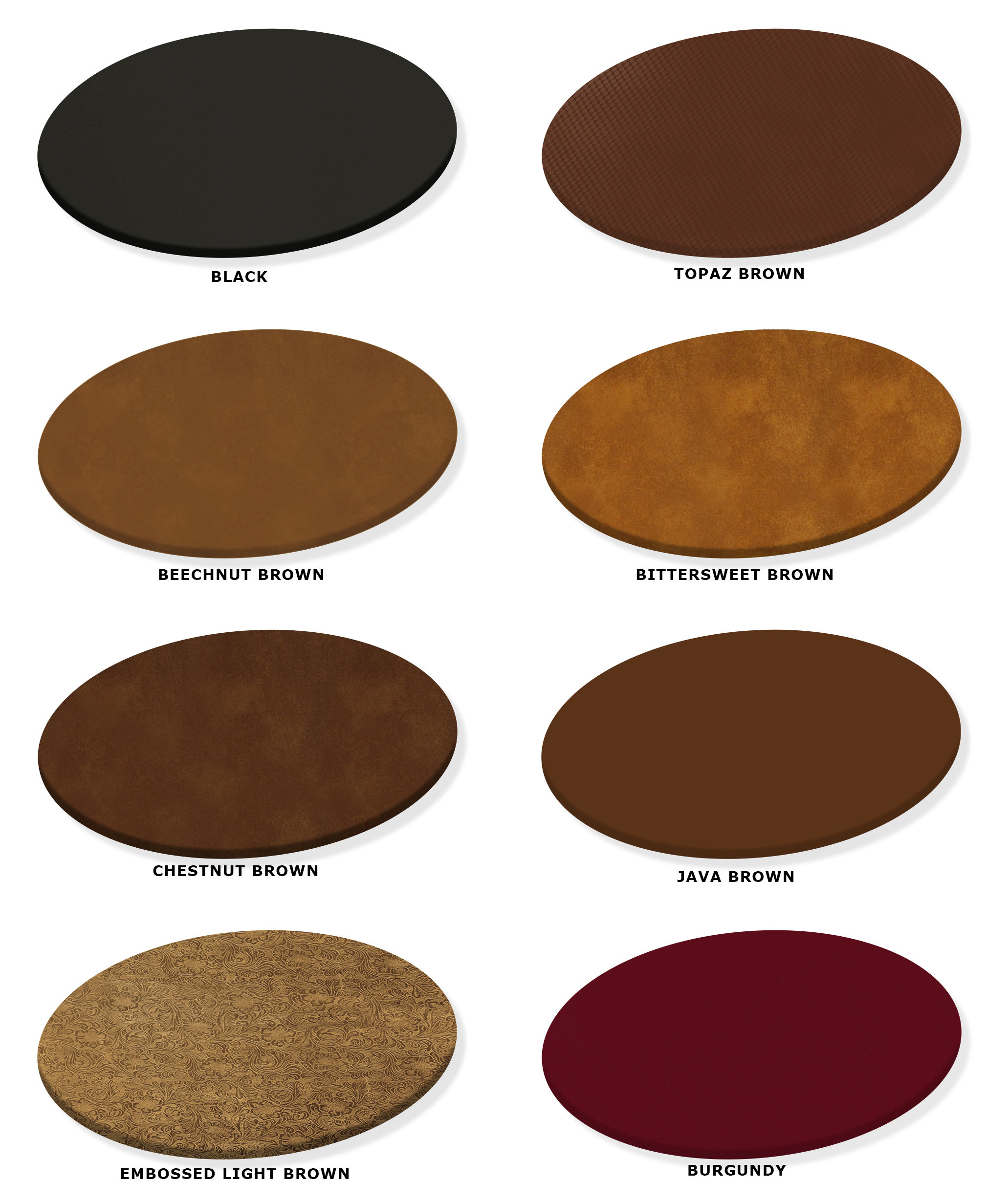 Lazy Susan - Custom Size - Turntable/Kitchen Organizer/Spinning Game Board/Monitor TV Stand Covered in a Colored Vinyl (Black Brown Variety)