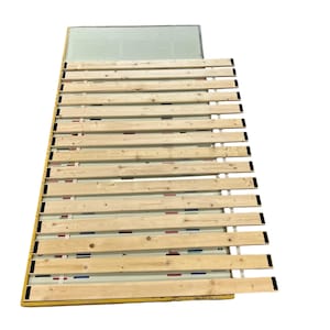 Bed Slats Twin Size - 2.5&quot; Apart - Use with Specialty Mattresses-Meets Manufacturer Warranties-Custom Width with Strap and Hook and Loop