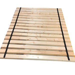 Floor Bed Slats King Size Specialty with Closely Spaced Boards for a Mattress Used Directly on Floor Custom Width with Thick Black Strap Etsy