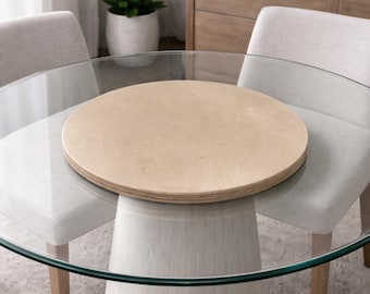 Wooden Lazy Susan Solid Birch Plywood Custom sizes from 20" to 44" Round Wood Turntable Dining Kitchen Super Smooth