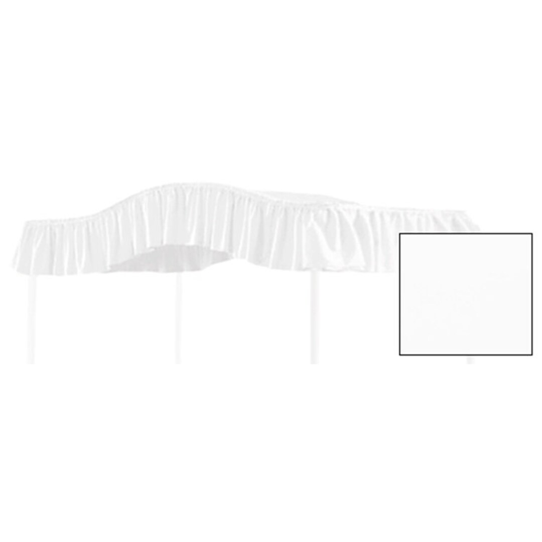 Canopy Bed Drape Fabric Top Full Size Solid White Perfect for Your
