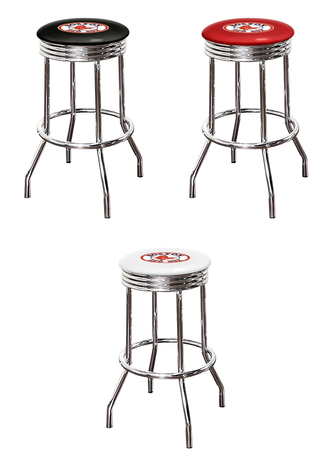 Red Sox Baseball Themed Bar Stool 24 or 29 Retro Etsy