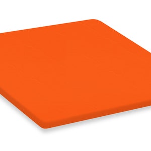 Square Lazy Susan Game Board Covered in an Orange Colored Vinyl - Custom Size Wood Turntable Games Dining Room Kitchen