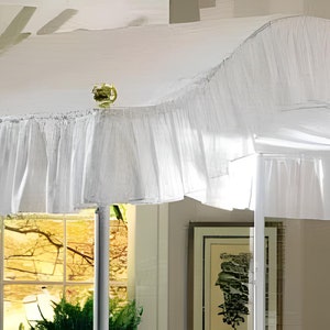 Bed Canopy Cover Full Size Solid White Top straight or Arched Canopies Made USA