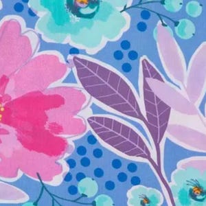 TV Stand Rotating Rectangular Turntable Covered in Fun Bright Fabrics- Flower Pattern Custom Size Wood Swivel Lazy Susan