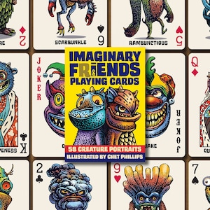 Imaginäre Freunde und Fiends Spielkarten Deck