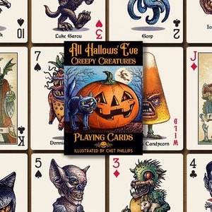 Mazzo di carte da gioco "Creepy Creatures" per la notte di Ognissanti
