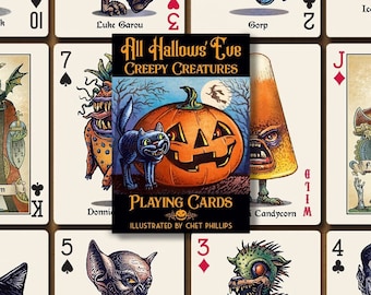All Hallows&#39; Eve Creepy Creatures Spielkarten Deck
