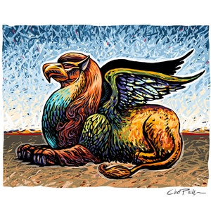 The Griffin- 11&quot; x 14&quot; Mythological Beast Wall Decor
