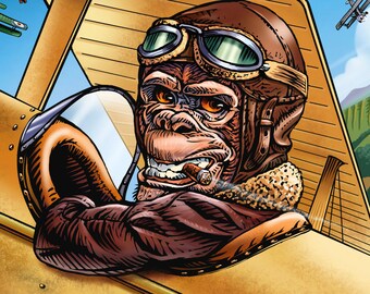 Flying Monkey Squadron 8 x 10 signed print