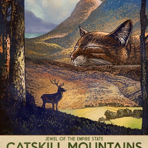 驚きの価格 Catskill Mountains Etsy - Print 19 X 13 Bureau Travel Mystery 輸入版カレンダー